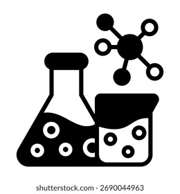 Icono de química Ilustración vectorial mixta