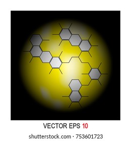 chemistry icon. molecule structure.
