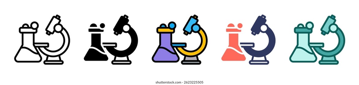 Chemistry Icon Multiple Vector Illustration