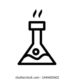 Chemistry icon , science atom, molecule , ecperiment 

template logo vector emblem isolated illustration , outline 

solid background white