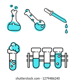 Chemistry icon set