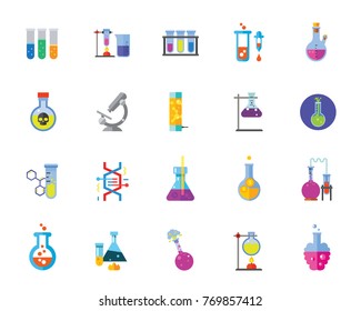 Chemistry icon set