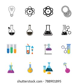 Chemistry icon set