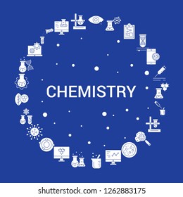 Chemistry Icon Set. Infographic Vector Template