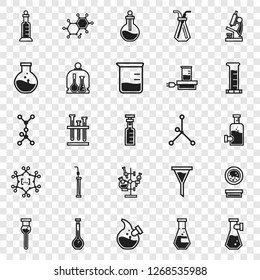 Chemistry icon set. Simple set of chemistry vector icons for web design