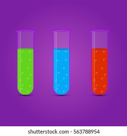 chemistry icon set. Vector illustration of icon beaker.