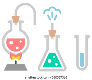 Chemistry icon. Test-tubes with liquid