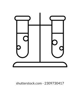 Chemistry icon in thin line style 