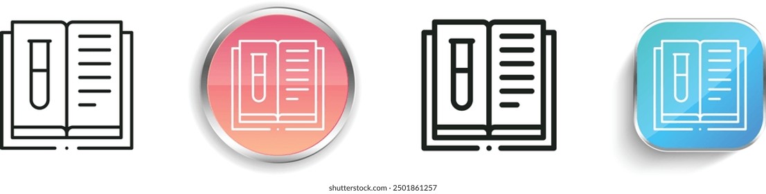 chemistry icon. Thin Linear, Regular and Button Style Design Isolated On White Background