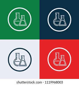 Chemistry icon vector