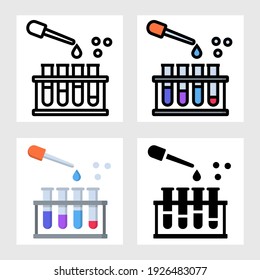 Chemistry icon vector design in filled, thin line, outline and flat style.