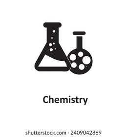 Chemistry icon vector illustration. Filled flat Chemistry icon education icons Symbol, logo vector graphics on white background..eps