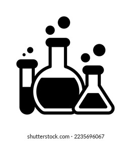 Chemistry icon vector illustration logo template isolated on white background