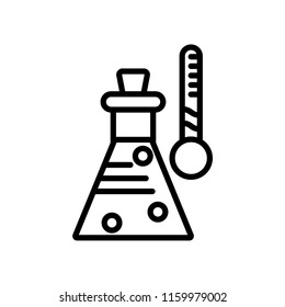 Chemistry icon vector isolated on white background, Chemistry transparent sign