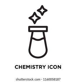 Chemistry icon vector isolated on white background, Chemistry transparent sign , line symbol or linear element design in outline style