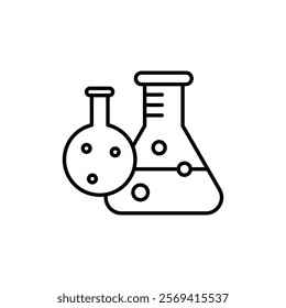 Chemistry icon Vector logo outline