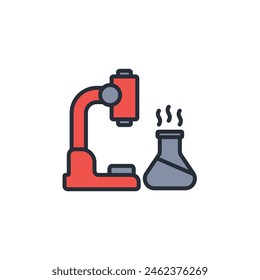 Chemistry icon. vector.Editable stroke.linear style sign for use web design,logo.Symbol illustration.