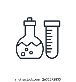 chemistry icon. vector.Editable stroke.linear style sign for use web design,logo.Symbol illustration.