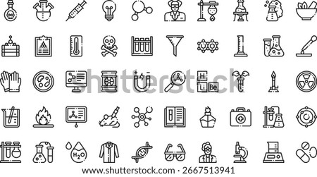 Chemistry icons High-Quality Vector Icons Collection with Editable Stroke. Ideal for Professional and Creative Projects