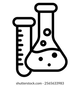 Chemistry icons in line style. Related with education, academic subjects and more.