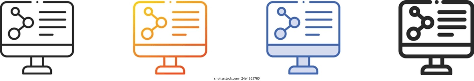 chemistry icon.Thin Linear, Gradient, Blue Stroke and bold Style Design Isolated On White Background