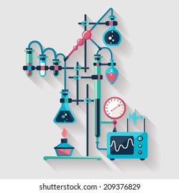 Chemistry infographic. Flat design