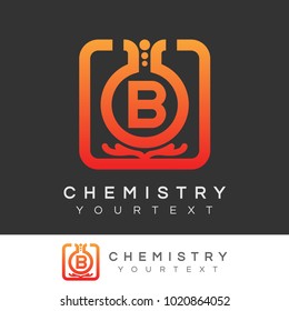 chemistry initial Letter B Logo design