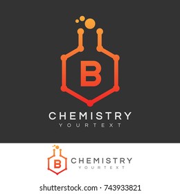 chemistry initial Letter B Logo design