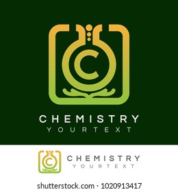 chemistry initial Letter C Logo design