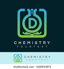chemistry initial Letter D Logo design