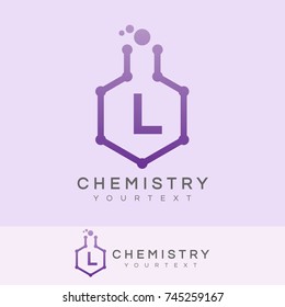 chemistry initial Letter L Logo design