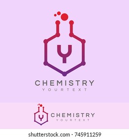 chemistry initial Letter Y Logo design