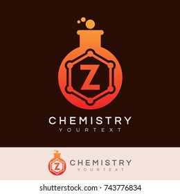 chemistry initial Letter Z Logo design