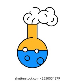 chemistry kids club line icon vector. chemistry kids club sign. isolated symbol illustration