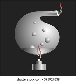 Chemistry kills. Vector with gradient.