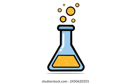 Icono del matraz químico del laboratorio de química para el Uso comercial.