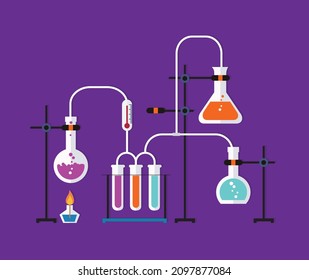 chemistry lab experiment concept flat design illustration, science lab,
chemistry lab, science experiment, science elements, chemistry icons, science diy activity 