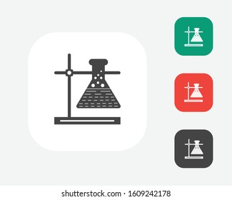 Chemistry lab experiments vector icon