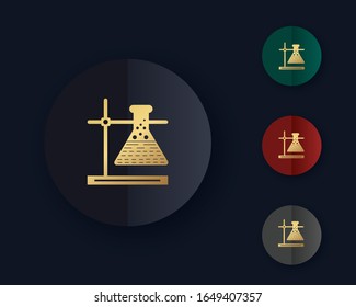Chemistry lab experiments vector icon