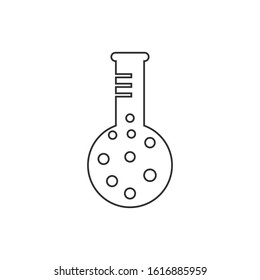 Chemistry lab experiments vector line icon