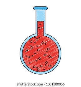 Chemistry lab flask scribble