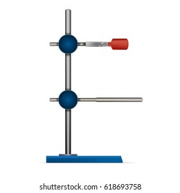 Chemistry Lab Flask And Tubes Grip Stand Holder. EPS10 Vector