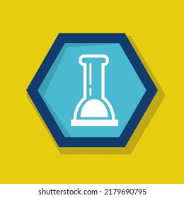 Chemistry lab glassware icon vector, filled flat sign, solid pictogram isolated. Laboratory glass icon or symbol vector illustration