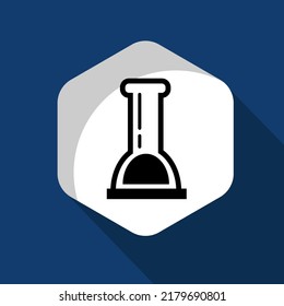 Chemistry lab glassware icon vector, filled flat sign, solid pictogram isolated. Laboratory glass icon or symbol vector illustration