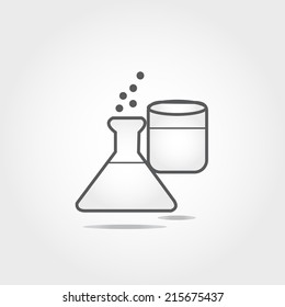 chemistry lab icon on white background