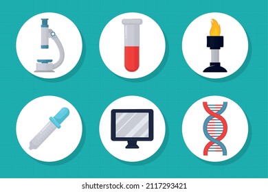 Chemie- und Laborsymbolsatz
