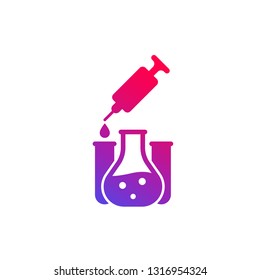 chemistry lab icon, vector
