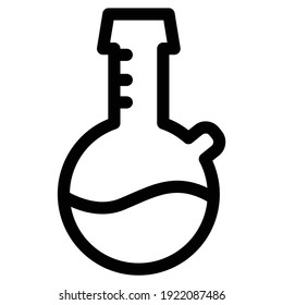 Chemistry Lab Icon, Vector lab flask icon, Chemistry science laboratory outline vector icon, Pharmacy and chemistry, education and science elements and equipment, laboratory, biotechnology concepts.