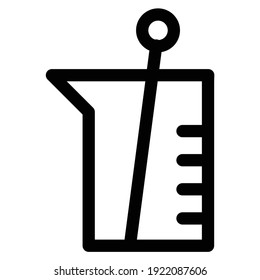 Chemistry Lab Icon, Vector lab flask icon, Chemistry science laboratory outline vector icon, Pharmacy and chemistry, education and science elements and equipment, laboratory, biotechnology concepts.