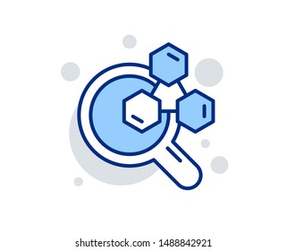 Chemistry lab line icon. Laboratory research sign. Analysis symbol. Linear design sign. Colorful chemistry lab icon. Vector